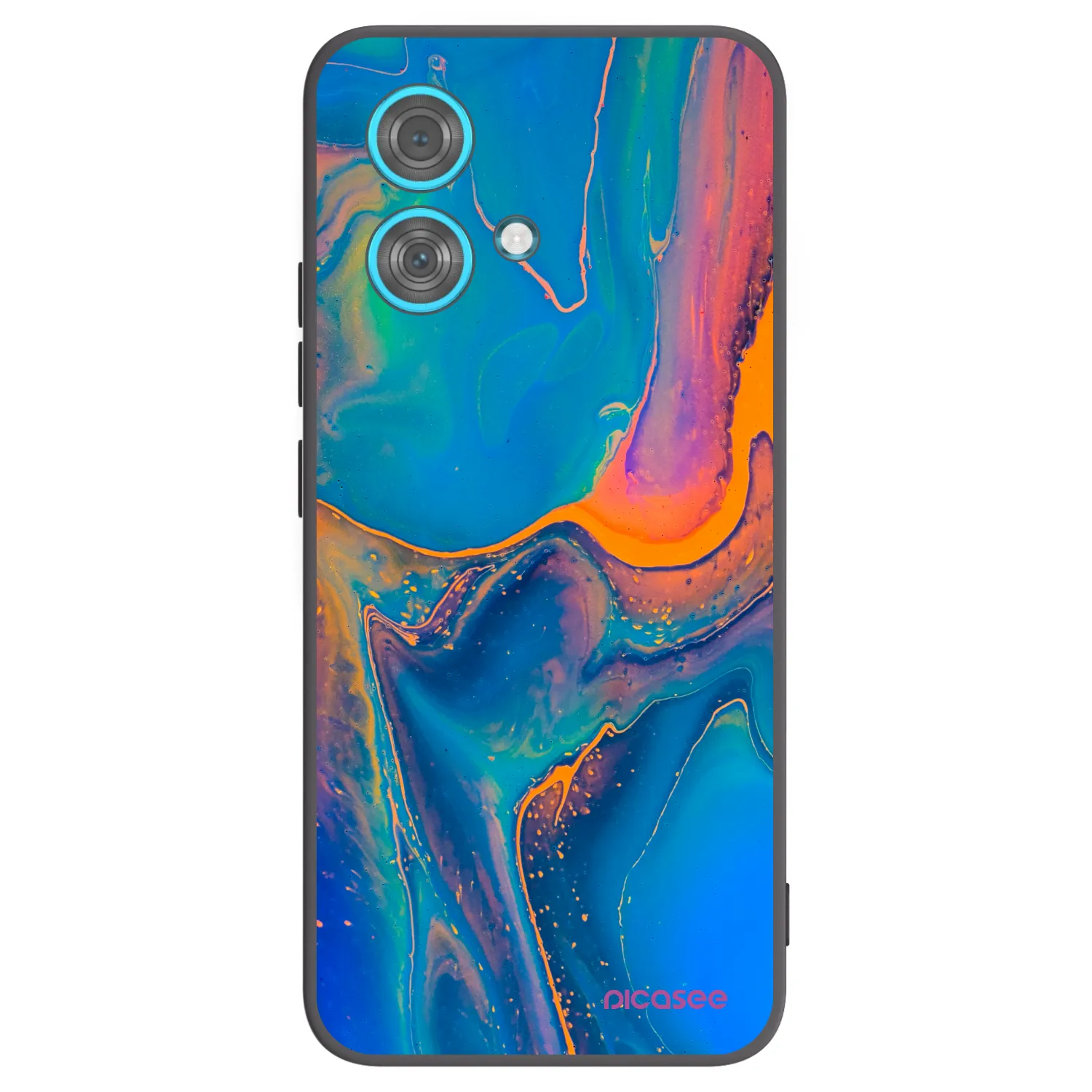 Picasee husă neagră din silicon pentru Motorola Edge 40 Neo - Rainbow