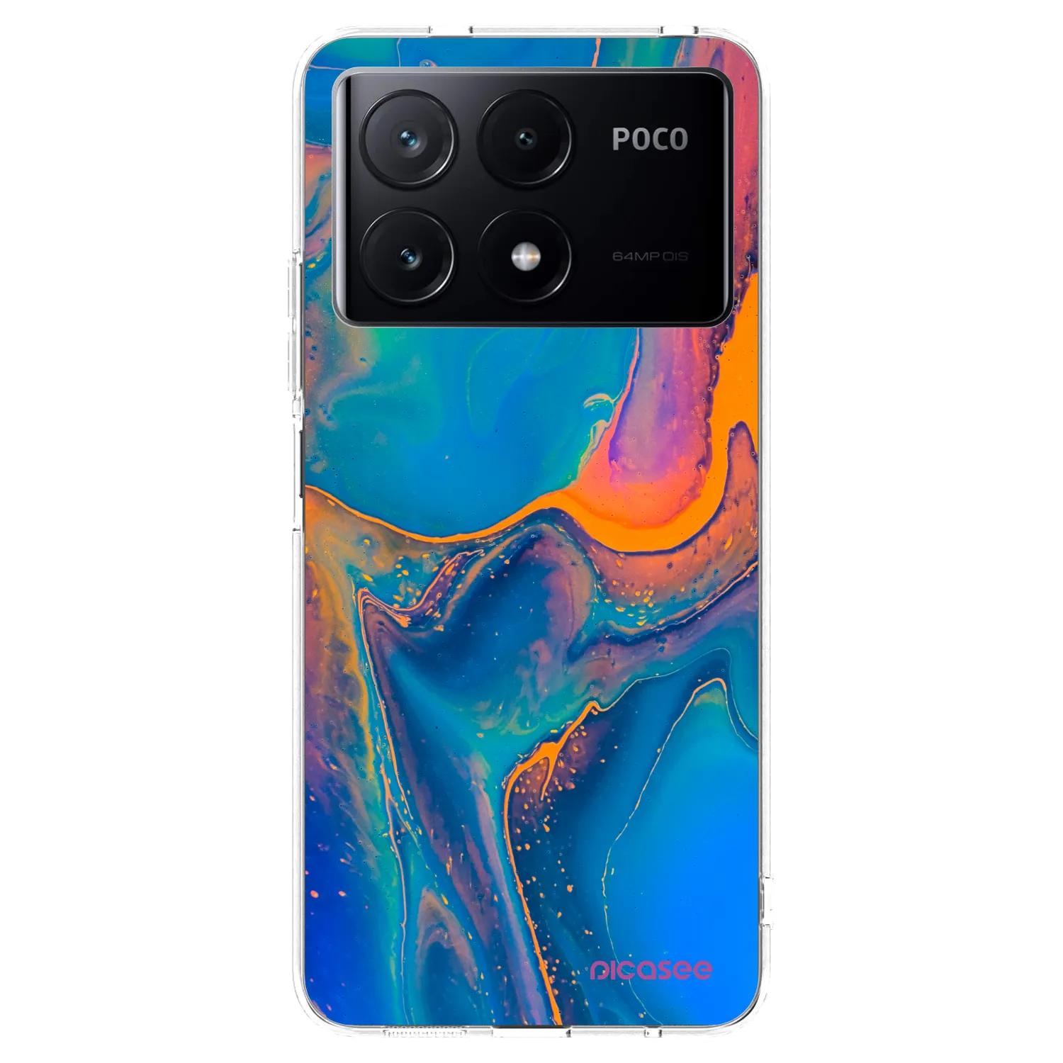 Picasee husă transparentă din silicon pentru Xiaomi Poco X6 Pro - Rainbow