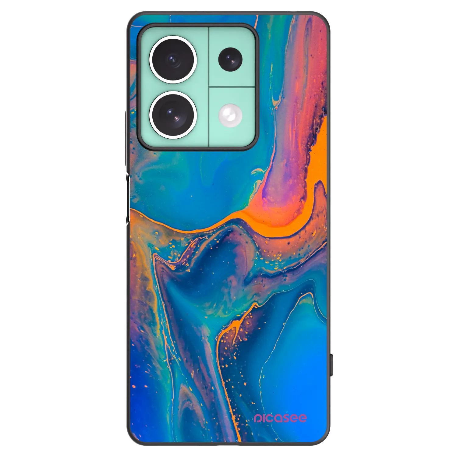 Picasee husă neagră din silicon pentru Xiaomi Redmi Note 13 5G - Rainbow