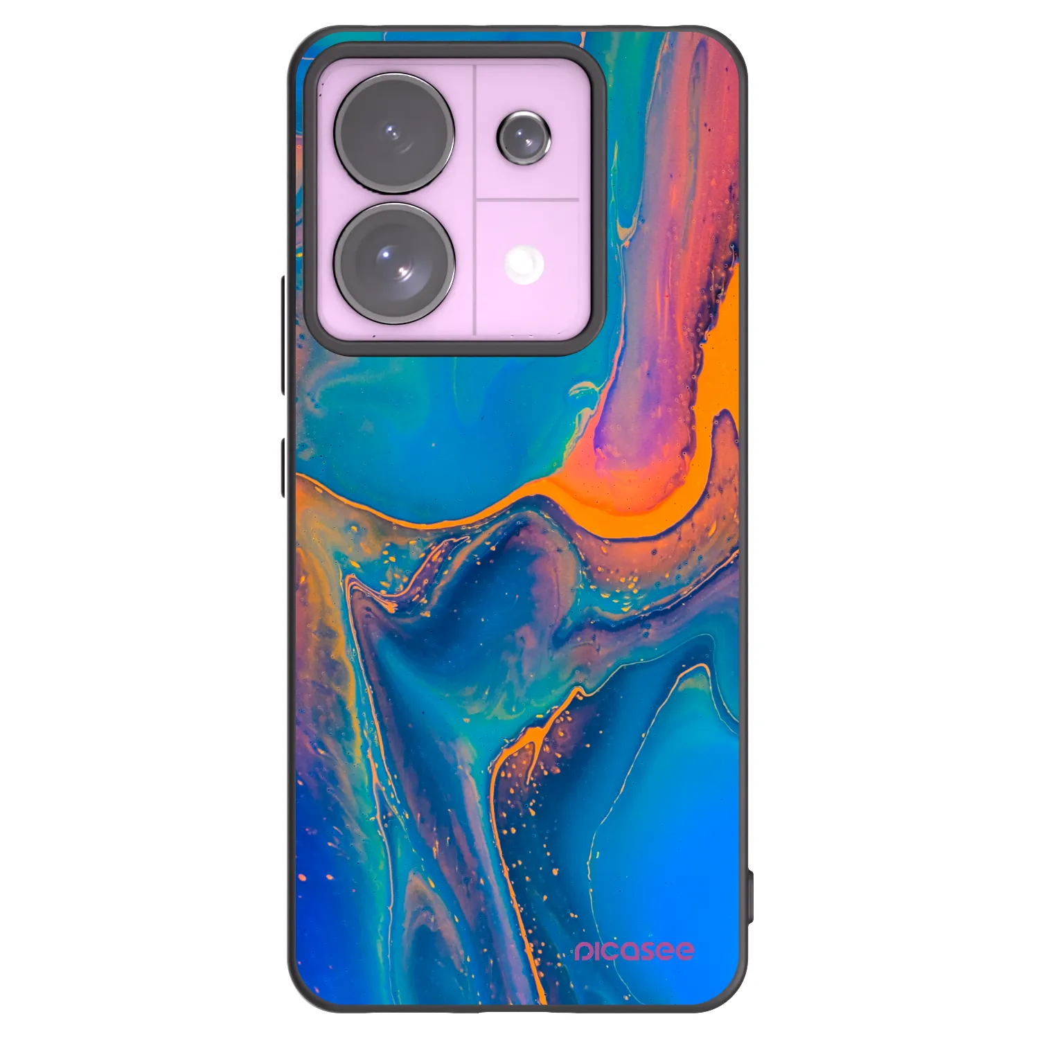 Picasee husă neagră din silicon pentru Xiaomi Redmi Note 13 Pro 5G - Rainbow