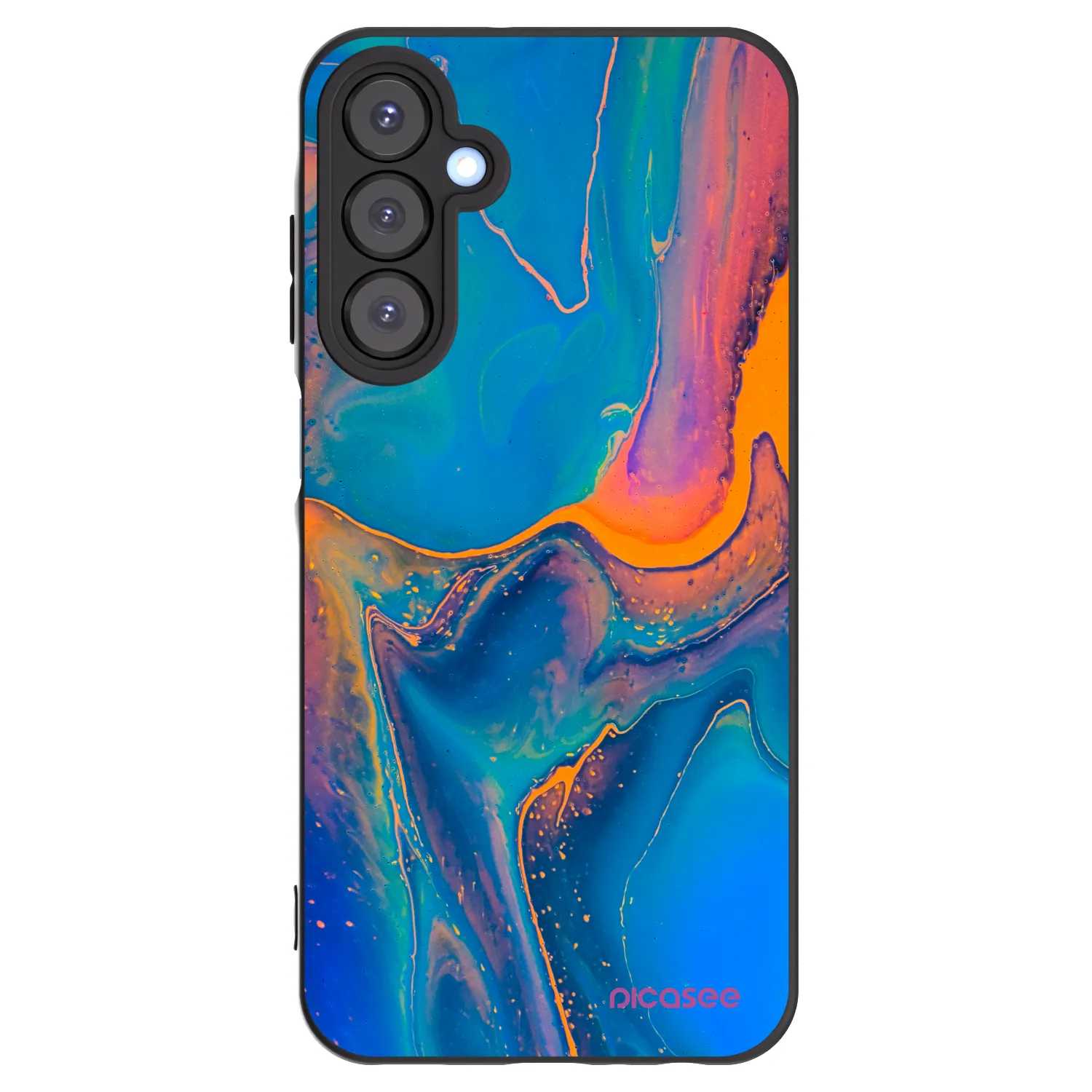 Picasee husă neagră din silicon pentru Samsung Galaxy A25 A256B 5G - Rainbow