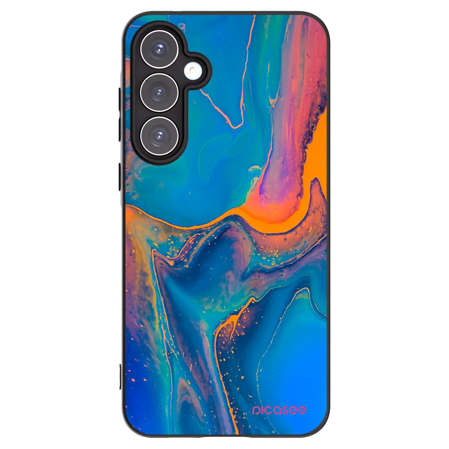 Picasee husă neagră din silicon pentru Samsung Galaxy A55 5G A556B - Rainbow