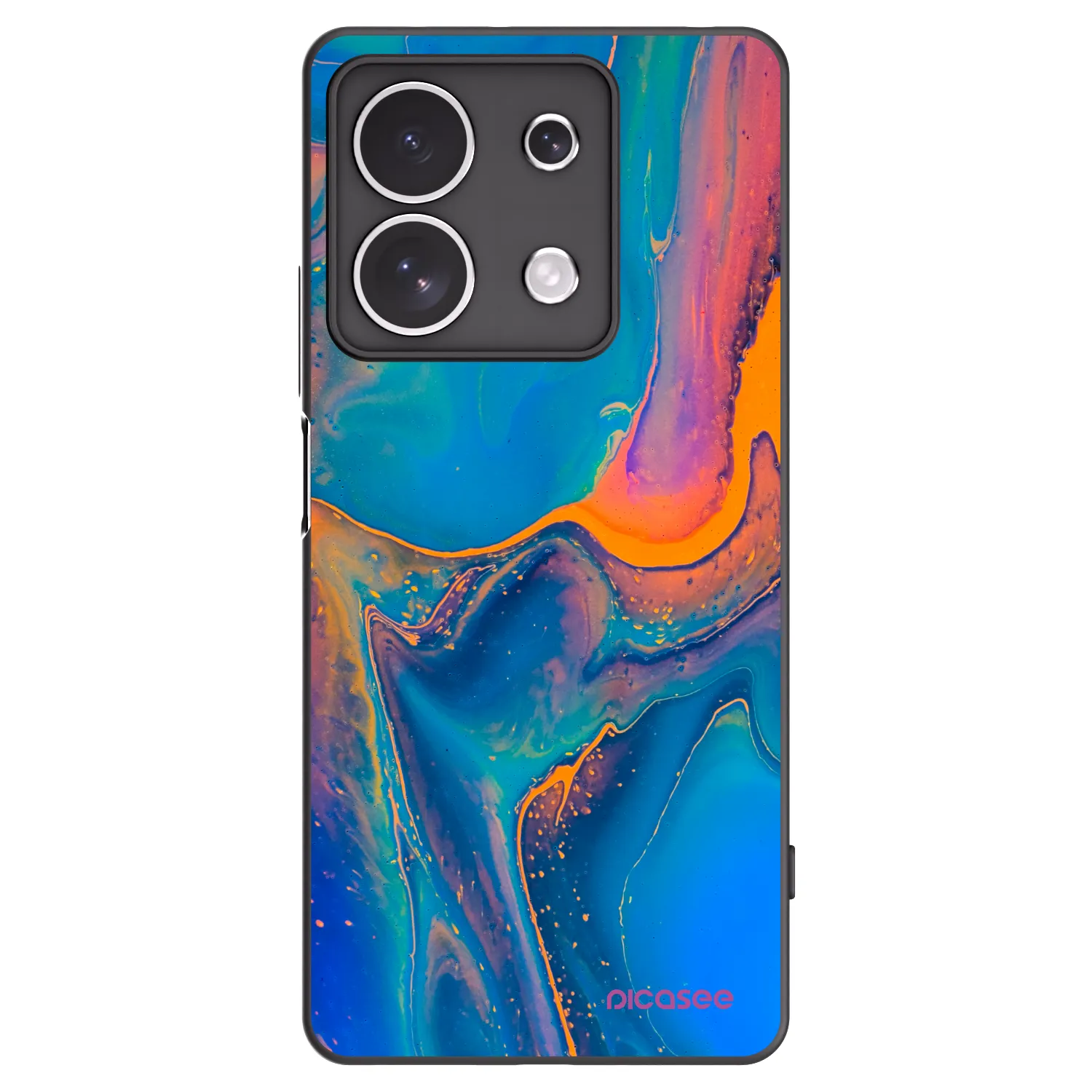 Picasee husă neagră din silicon pentru Xiaomi Redmi Note 13 4G - Rainbow