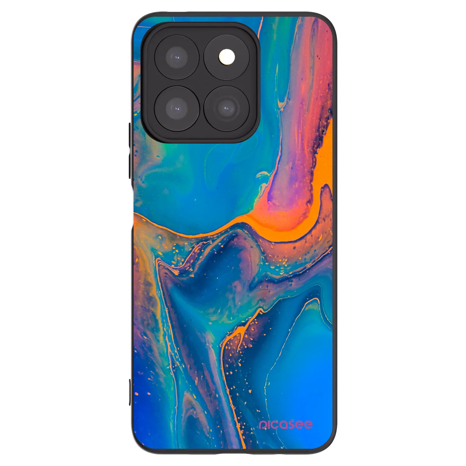 Picasee husă neagră din silicon pentru Honor X8b - Rainbow