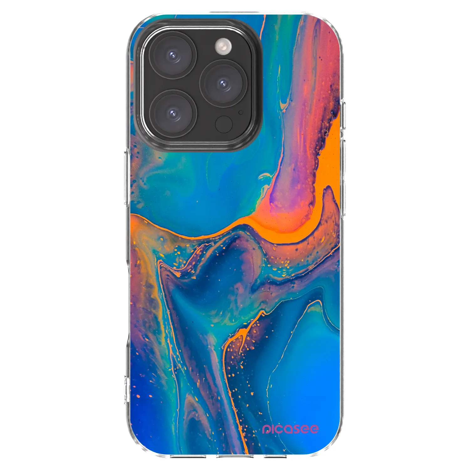 Picasee husă transparentă din silicon pentru Apple iPhone 16 Pro - Rainbow
