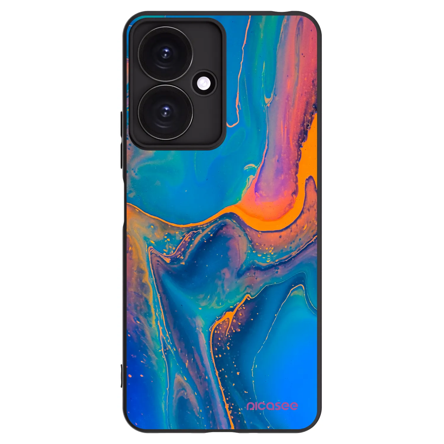 Picasee husă neagră din silicon pentru Xiaomi Redmi 13C 5G - Rainbow