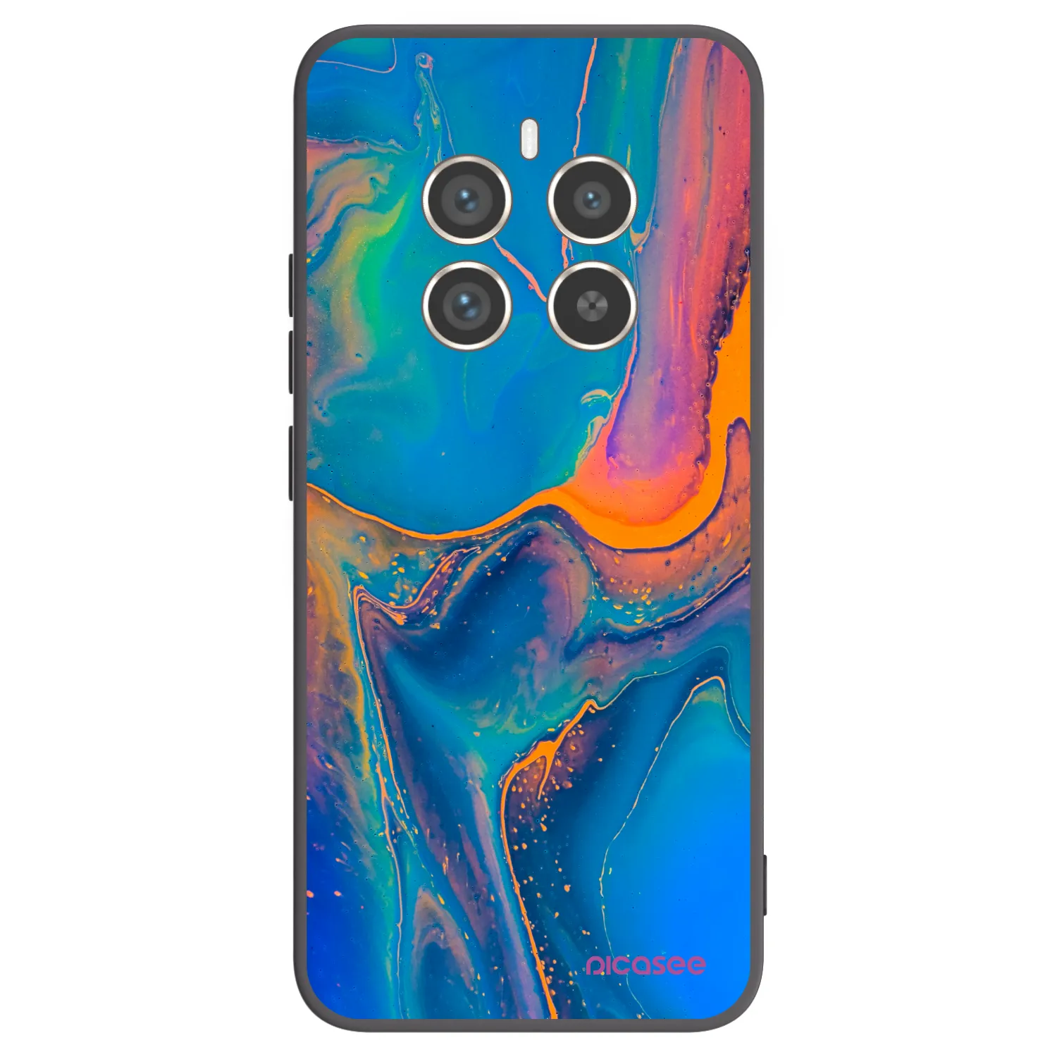 Picasee husă neagră din silicon pentru Realme 12 Pro 5G - Rainbow