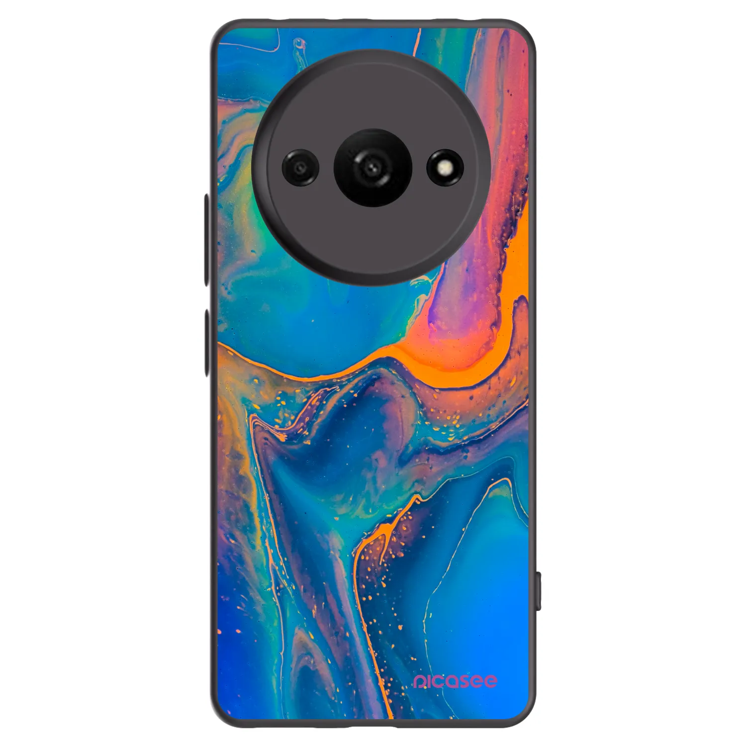 Picasee husă neagră din silicon pentru Xiaomi Redmi A3 - Rainbow