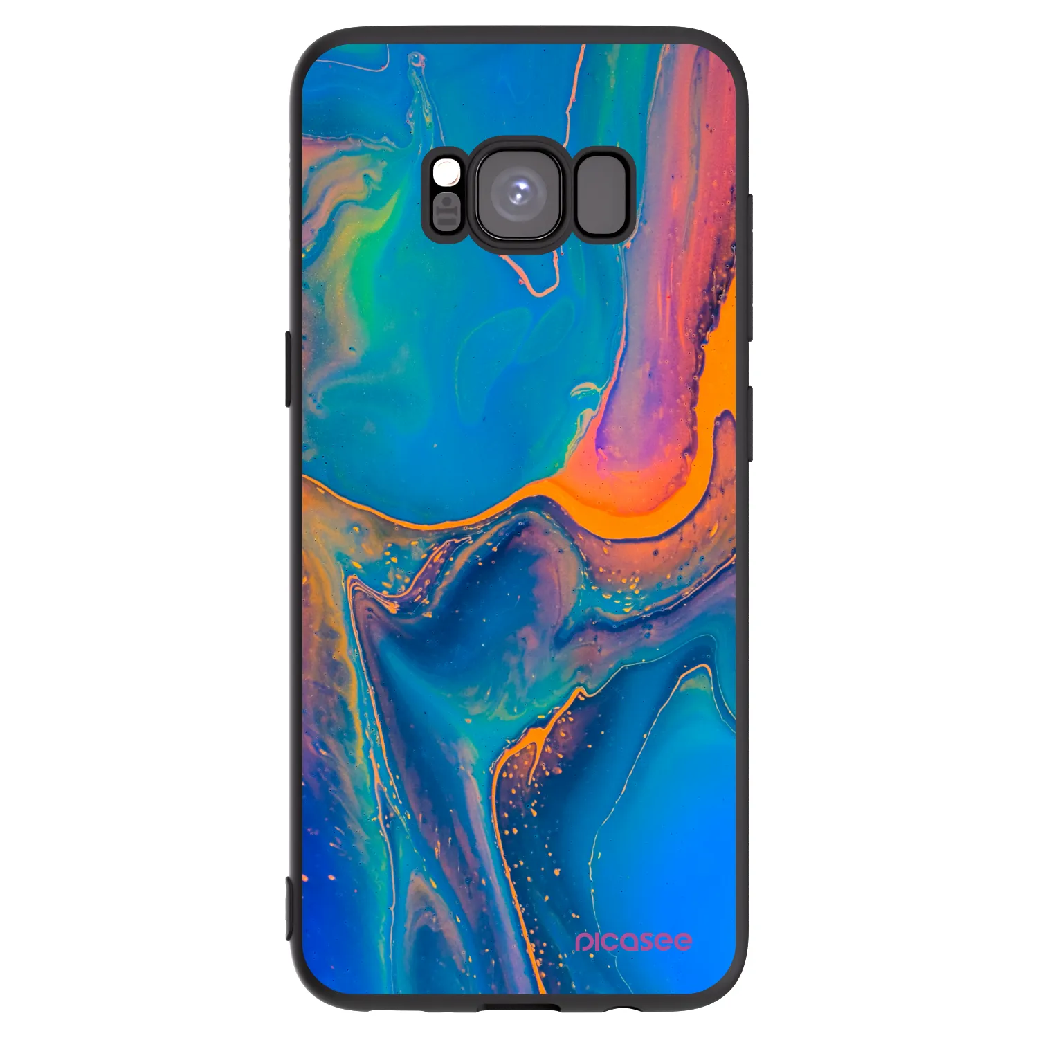 Picasee husă neagră din silicon pentru Samsung Galaxy S8 G950F - Rainbow