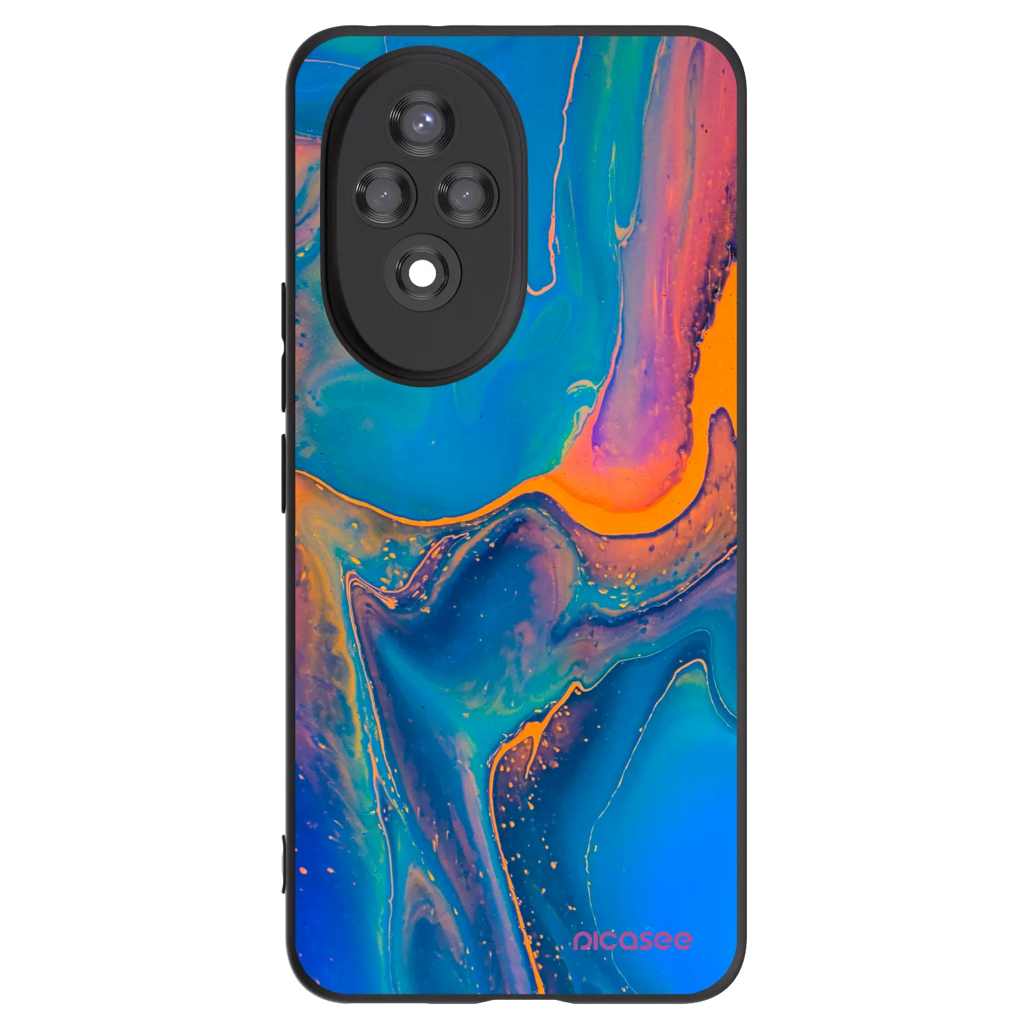Picasee husă neagră din silicon pentru Honor 200 5G - Rainbow