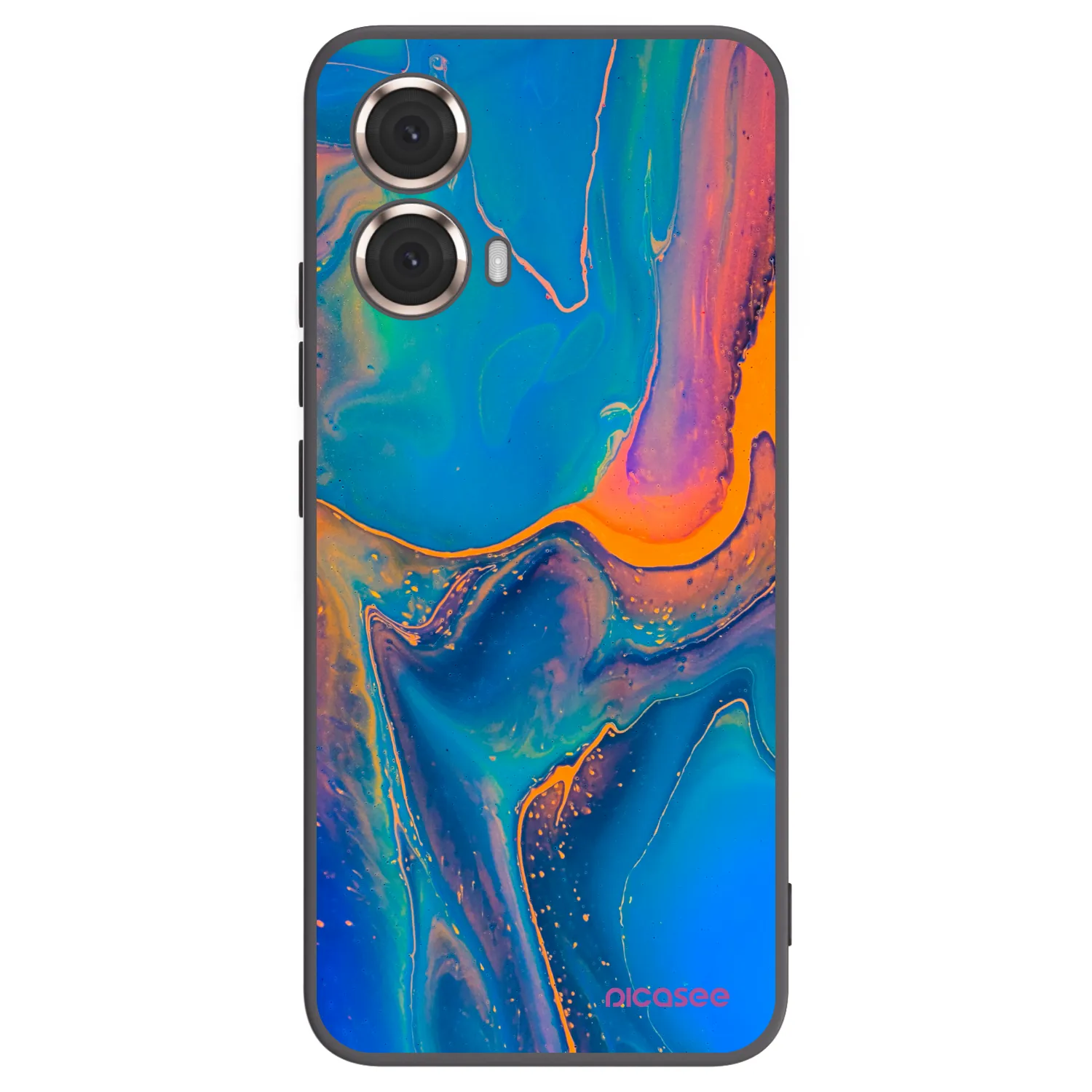 Picasee husă neagră din silicon pentru Motorola Moto G85 - Rainbow