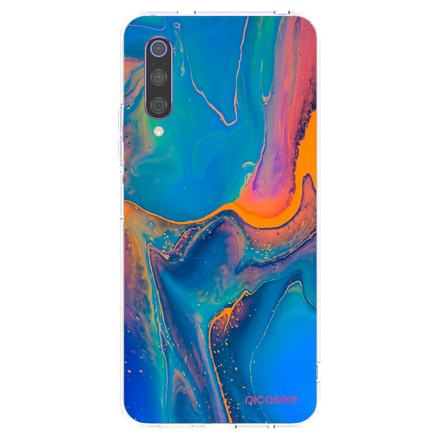 Picasee husă transparentă din silicon pentru Xiaomi Mi 9 - Rainbow