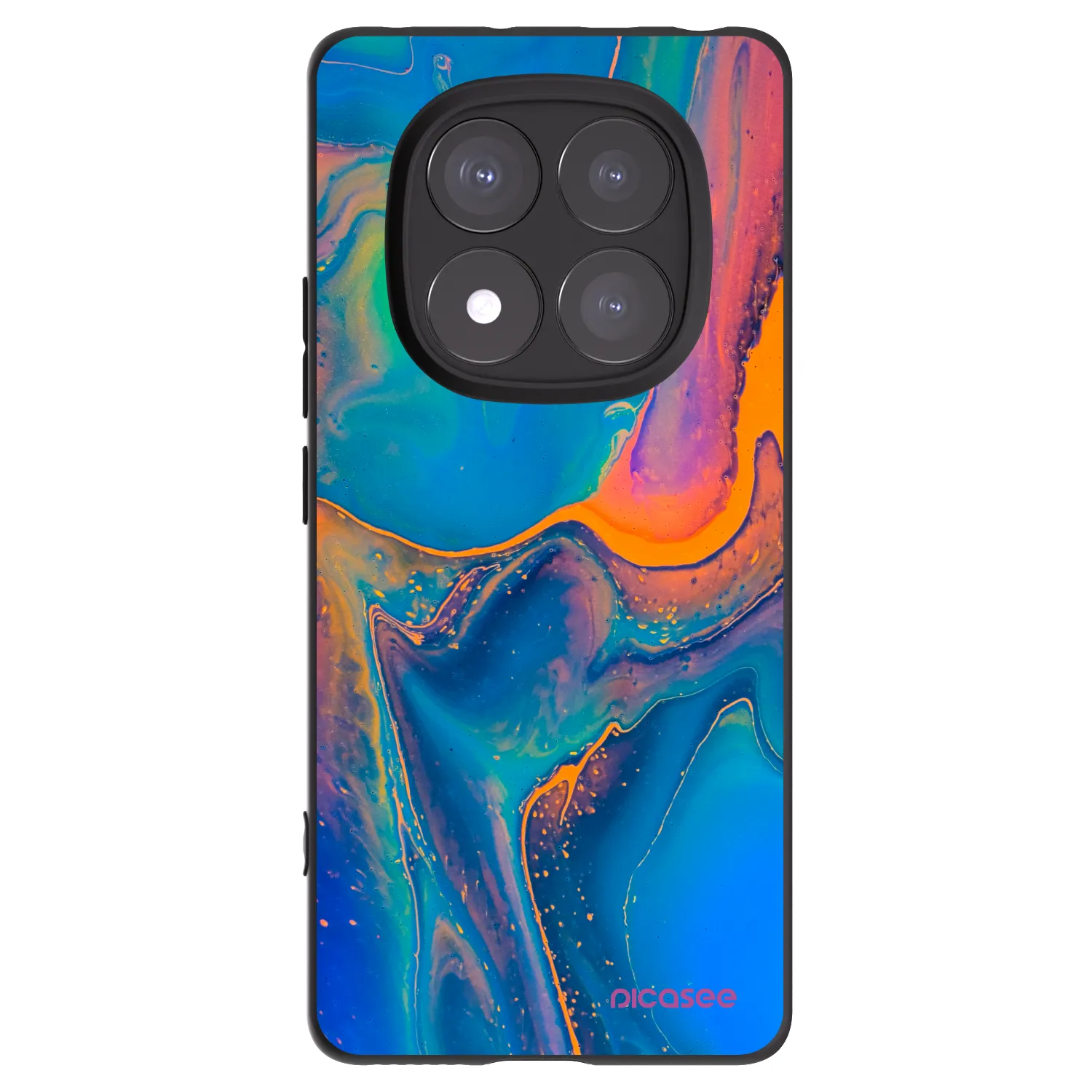 Picasee husă neagră din silicon pentru Xiaomi Redmi Note 14 Pro 5G - Rainbow