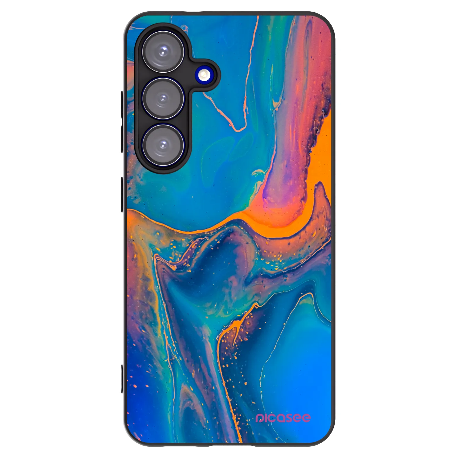 Picasee husă neagră din silicon pentru Samsung Galaxy S25 5G - Rainbow