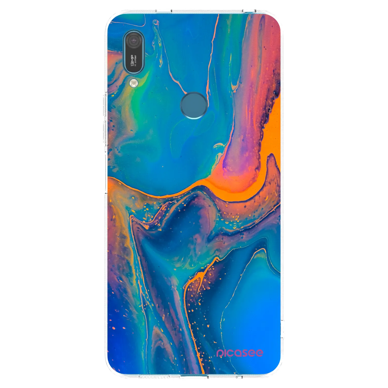 Picasee husă transparentă din silicon pentru Huawei Y7 2019 - Rainbow
