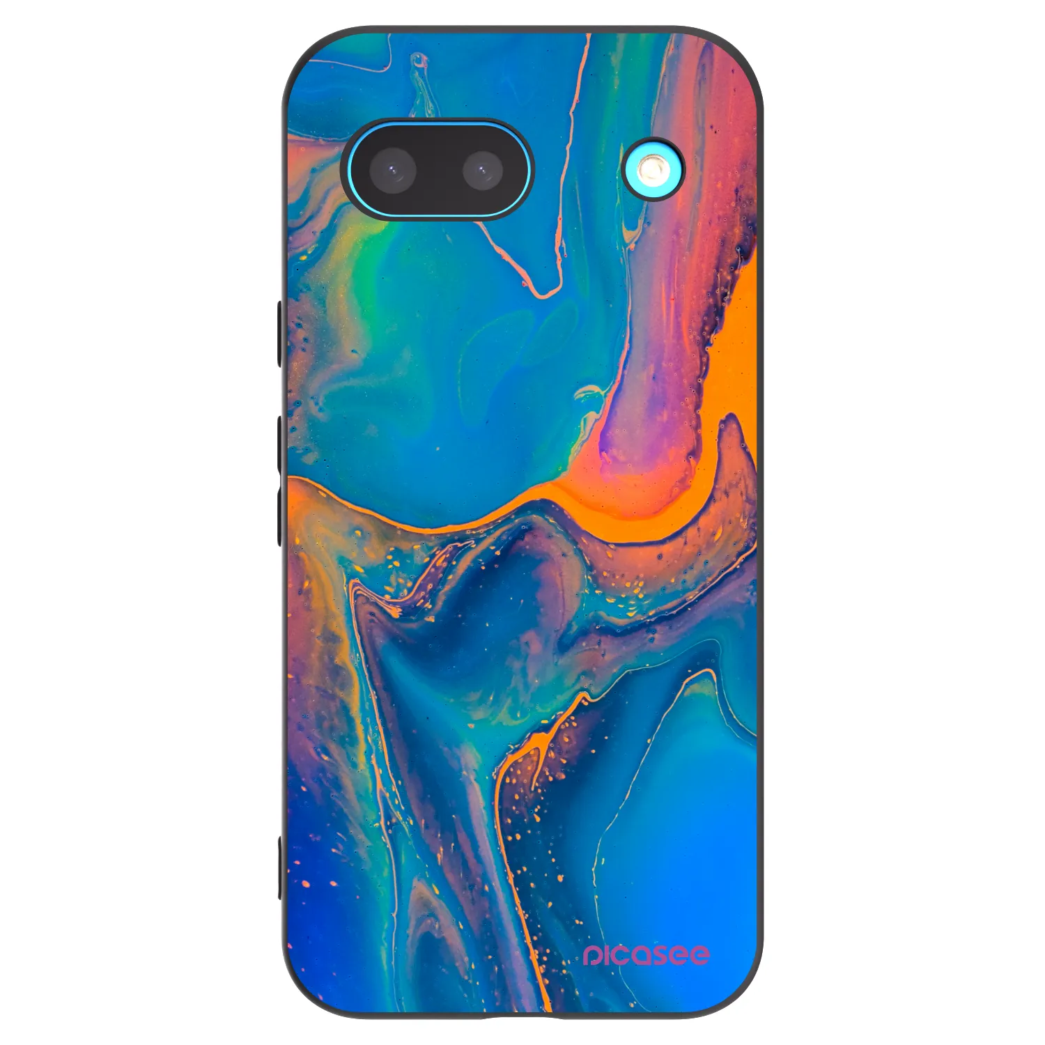 Picasee husă neagră din silicon pentru Google Pixel 8a - Rainbow