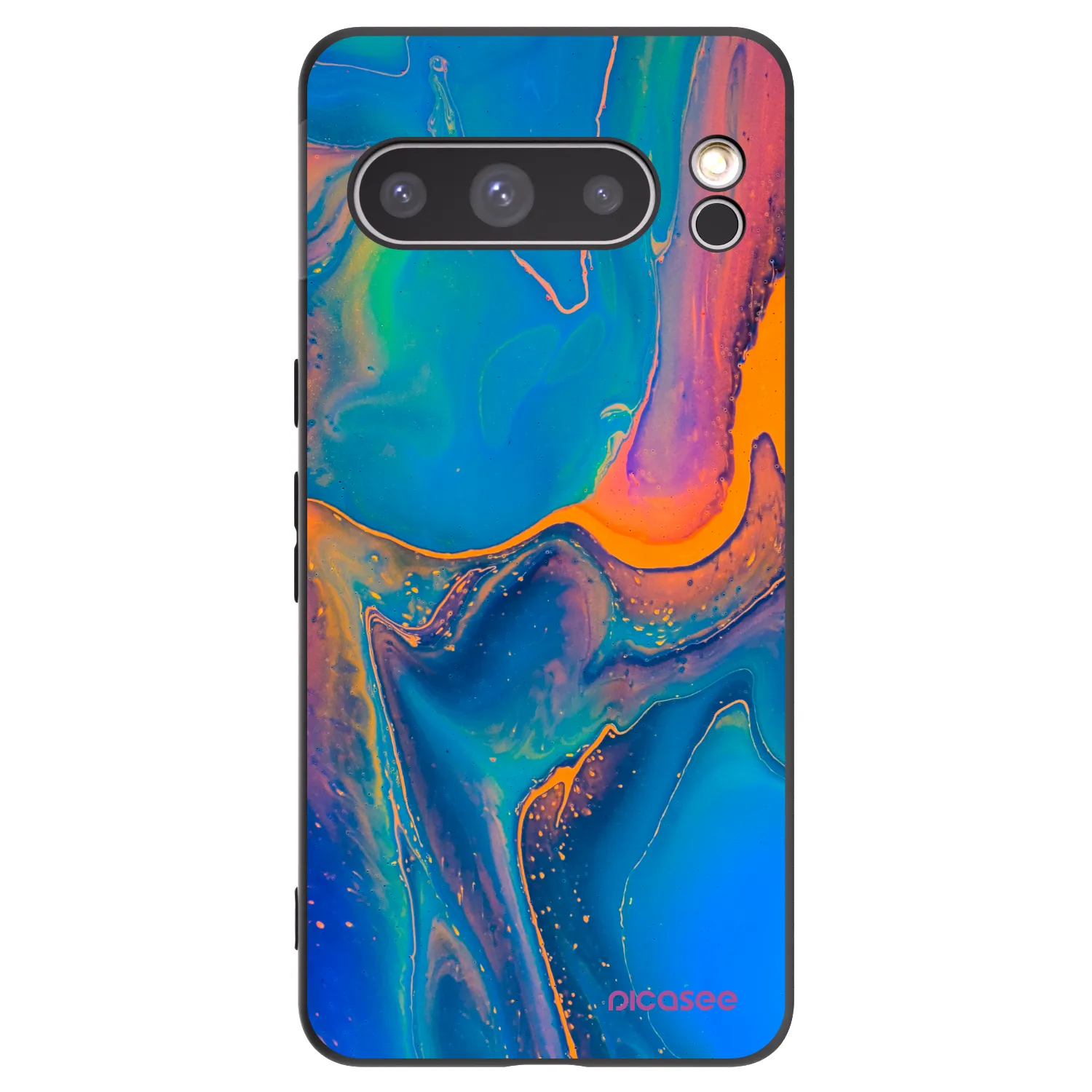 Picasee husă neagră din silicon pentru Google Pixel 8 Pro - Rainbow