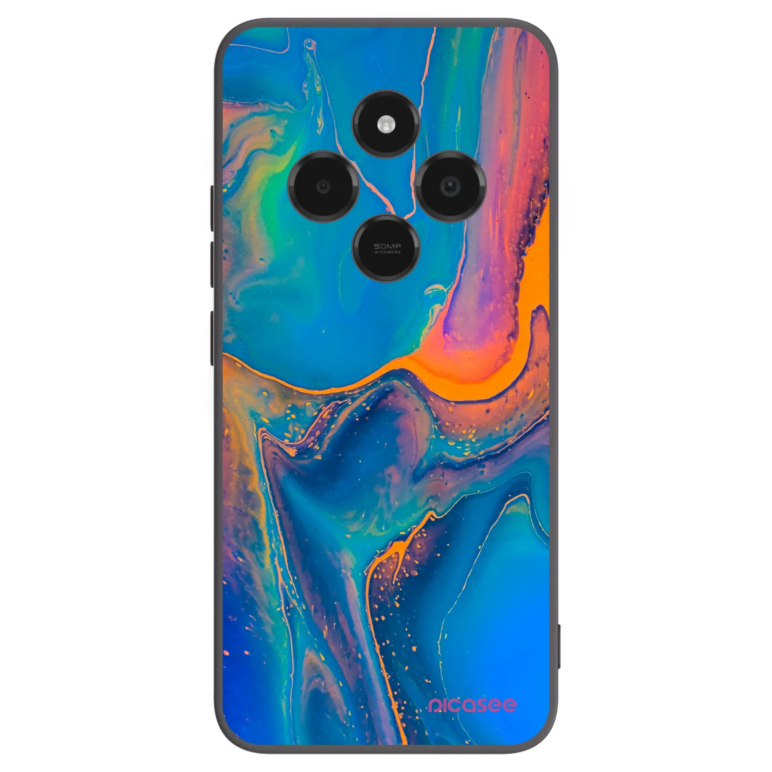 Picasee husă neagră din silicon pentru Xiaomi Poco C75 - Rainbow