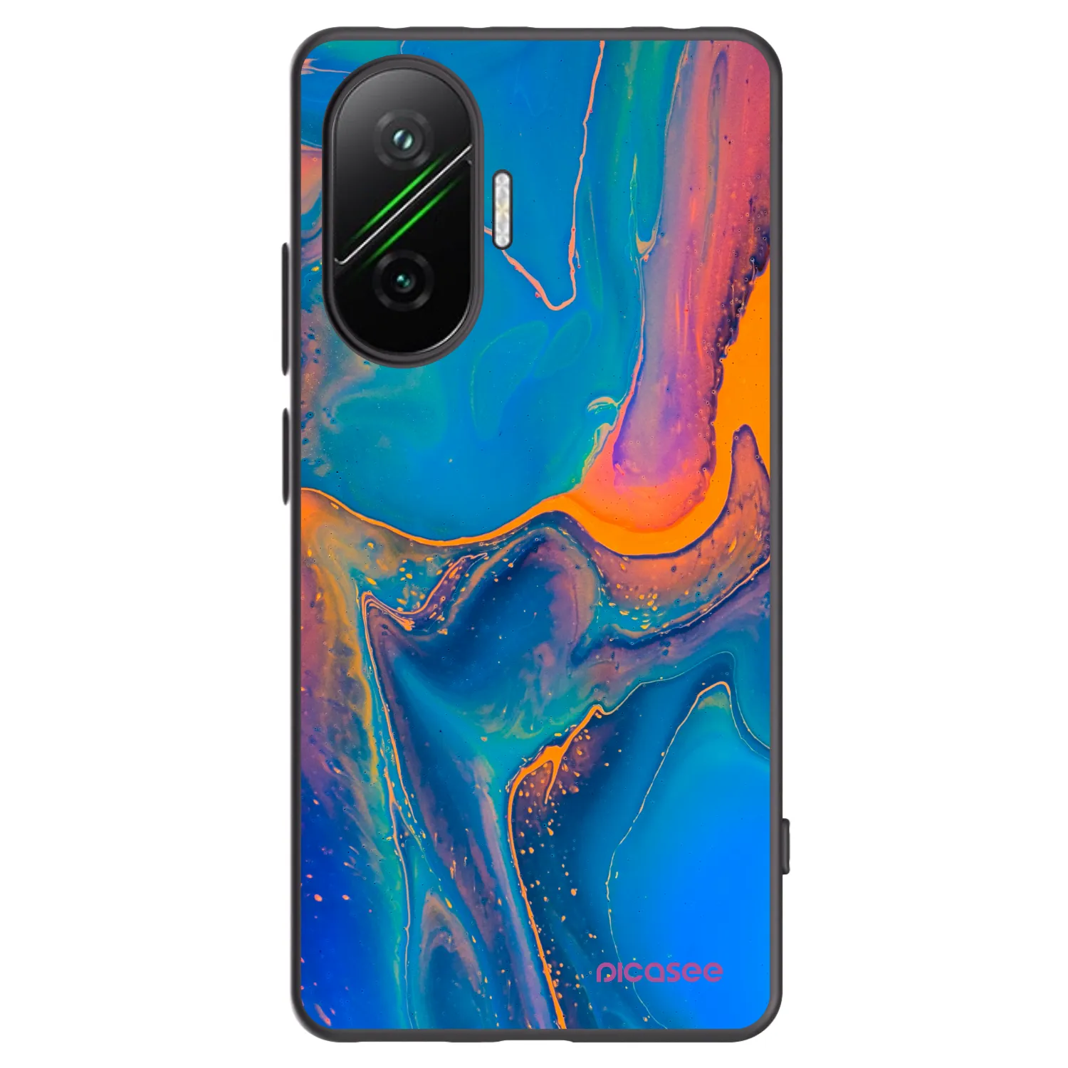 Picasee husă neagră din silicon pentru Xiaomi Poco F7 Pro 5G - Rainbow