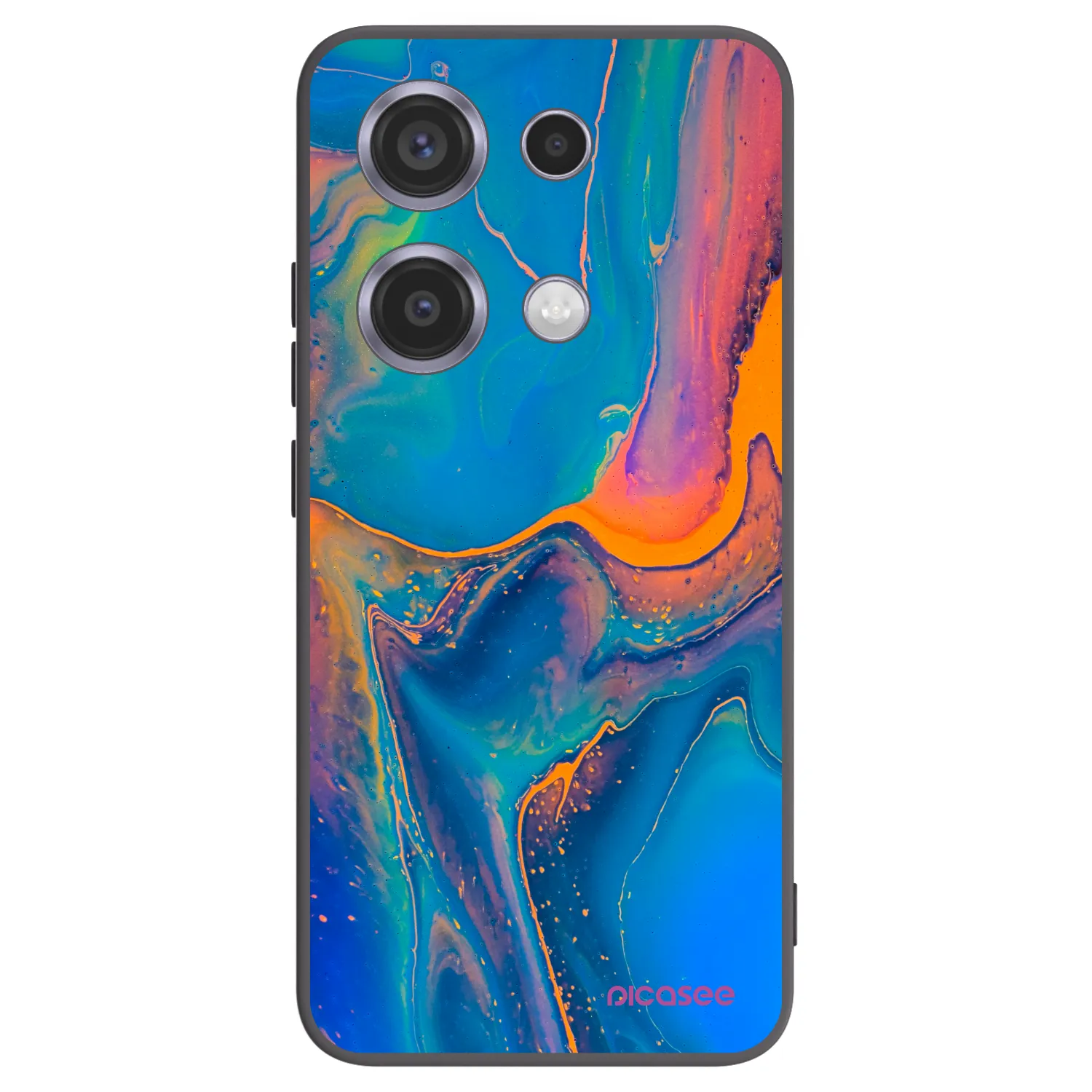 Picasee husă neagră din silicon pentru Xiaomi Redmi Note 14S - Rainbow