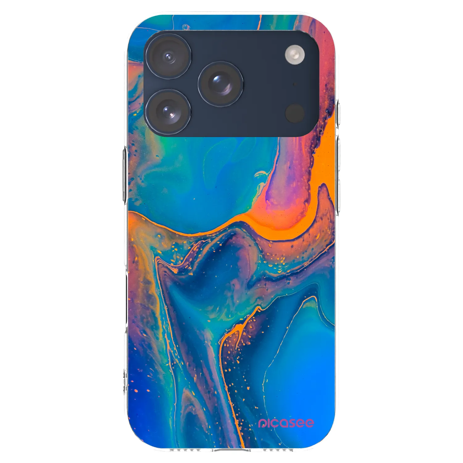 Picasee husă transparentă din silicon pentru Apple iPhone 17 Pro - Rainbow