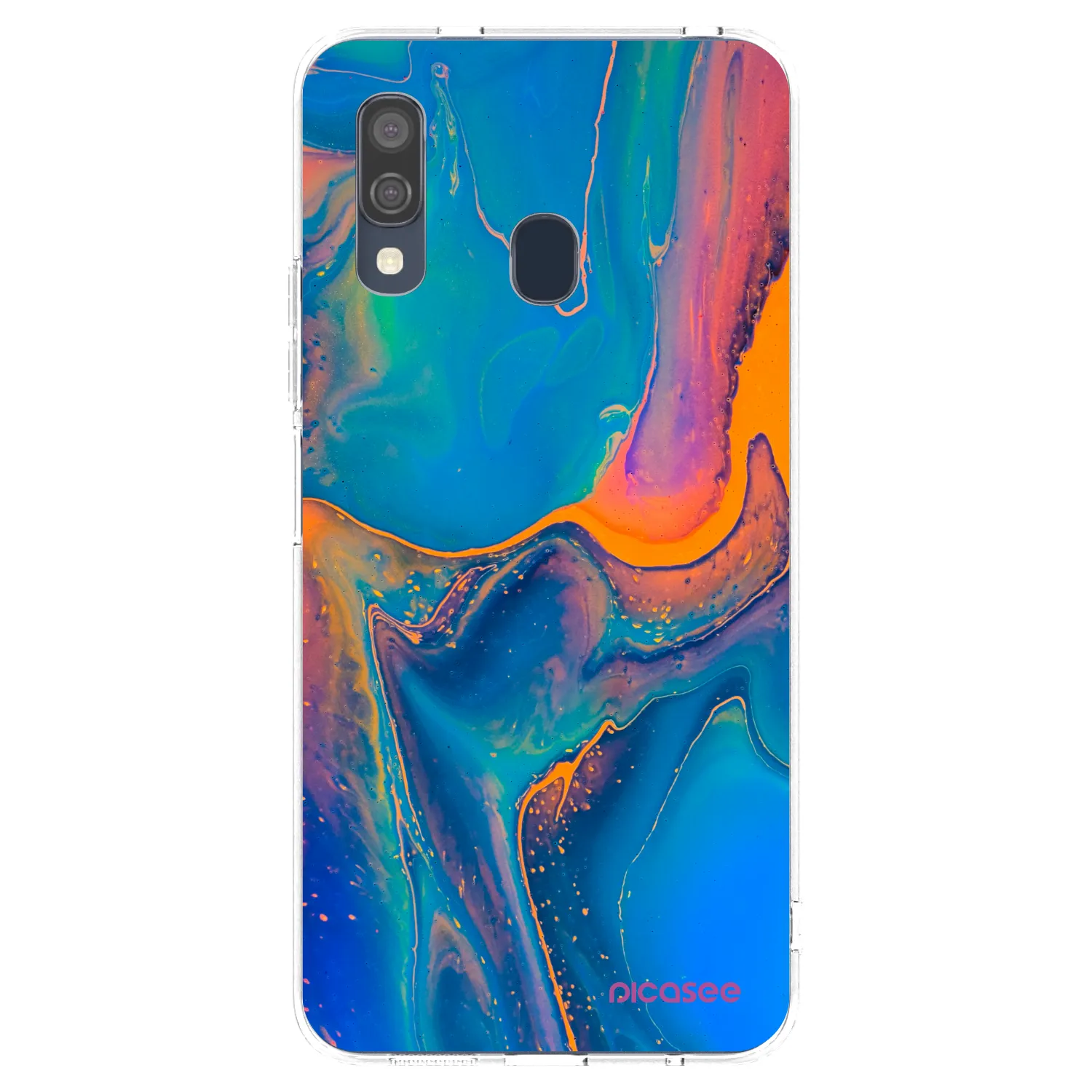 Picasee husă transparentă din silicon pentru Samsung Galaxy A40 A405F - Rainbow