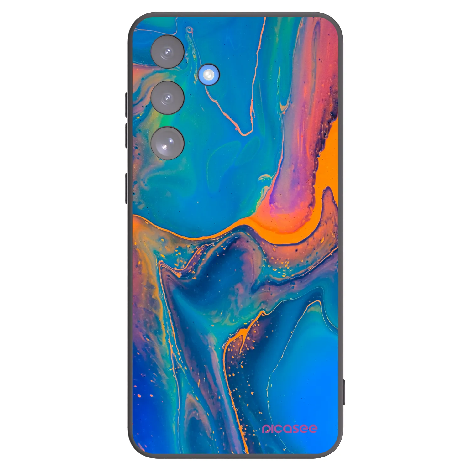 Picasee husă neagră din silicon pentru Samsung Galaxy S25 FE 5G - Rainbow