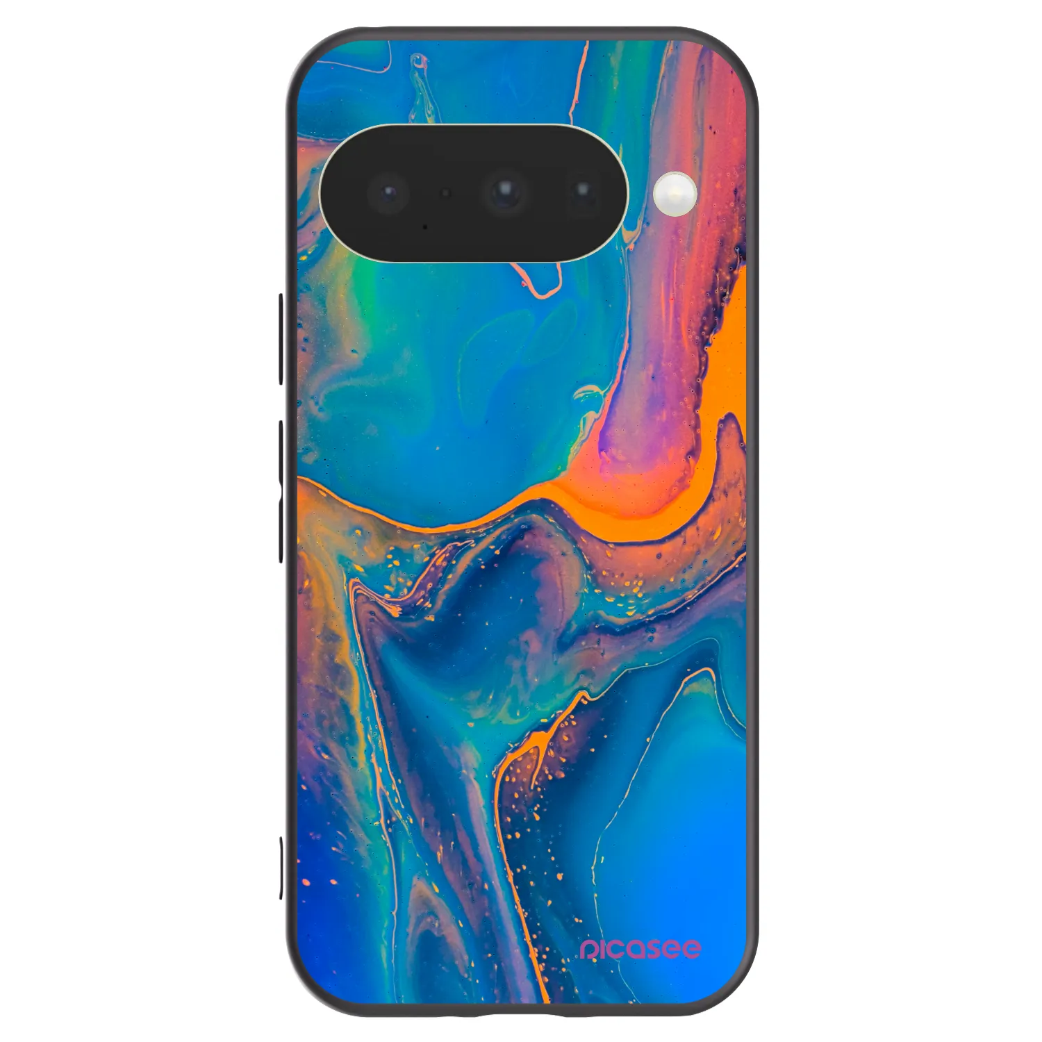 Picasee husă neagră din silicon pentru Google Pixel 10 - Rainbow