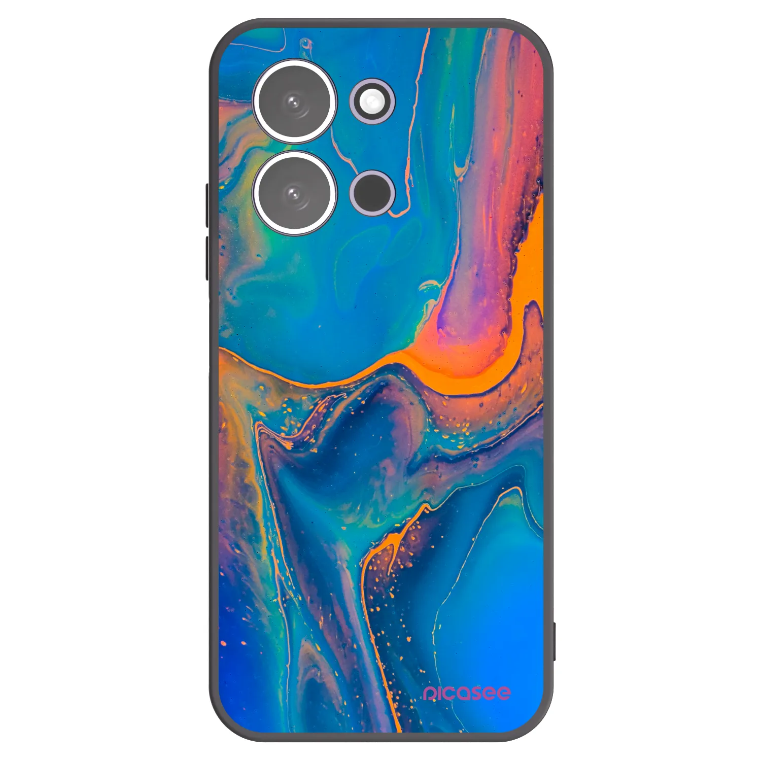 Picasee husă neagră din silicon pentru Xiaomi Redmi 15C 5G - Rainbow