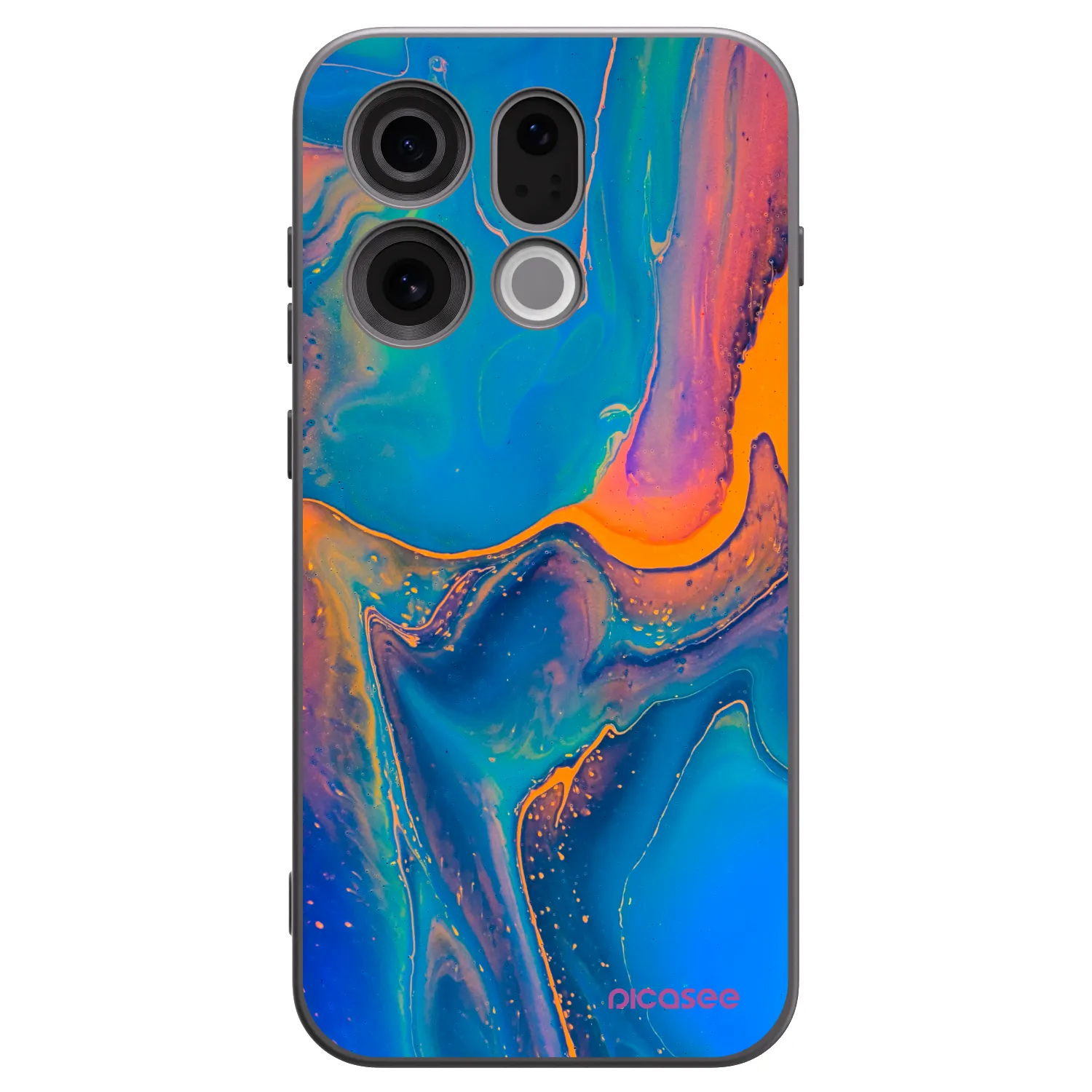 Picasee husă neagră din silicon pentru OPPO Find X9 - Rainbow