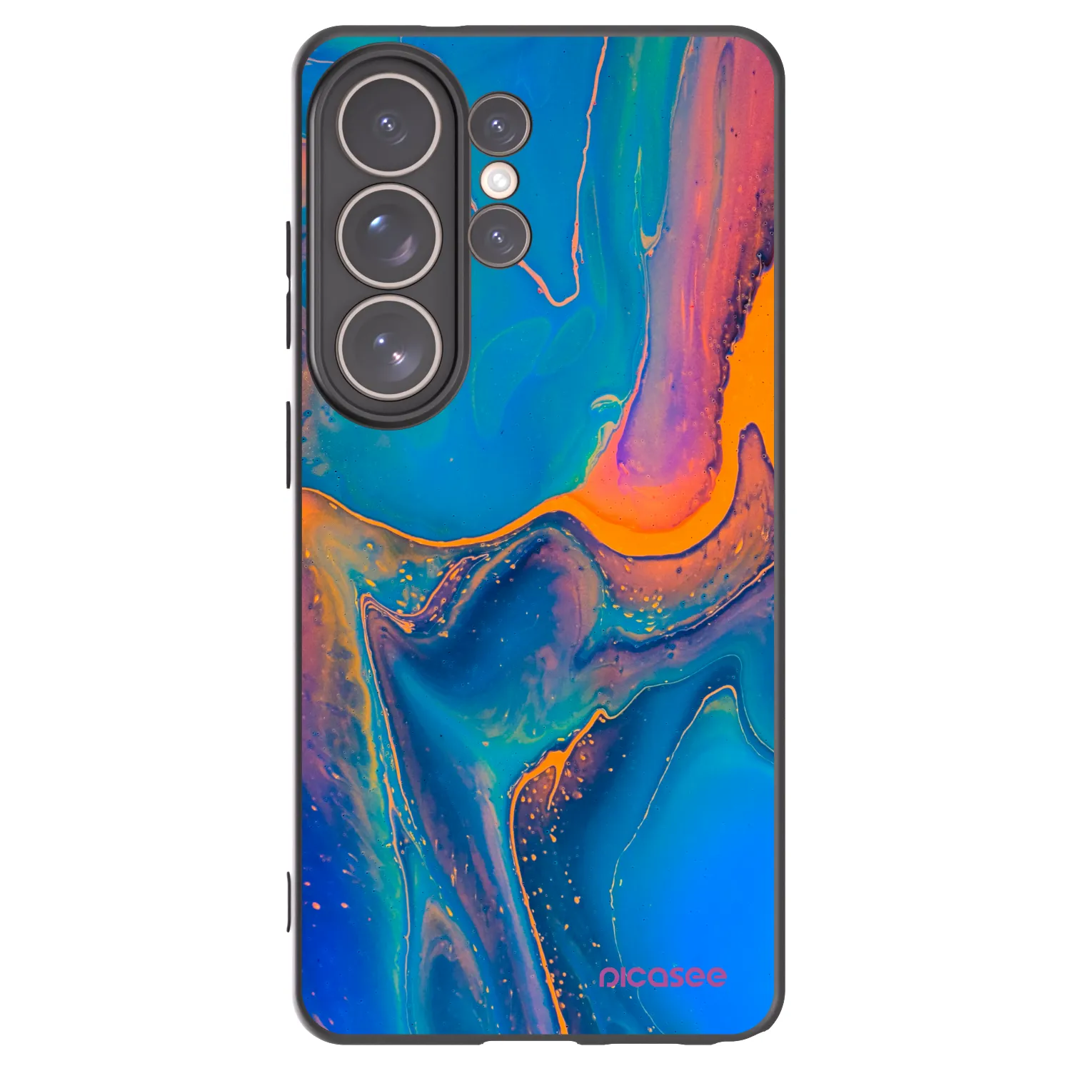 Picasee husă neagră din silicon pentru Samsung Galaxy S26 Ultra - Rainbow