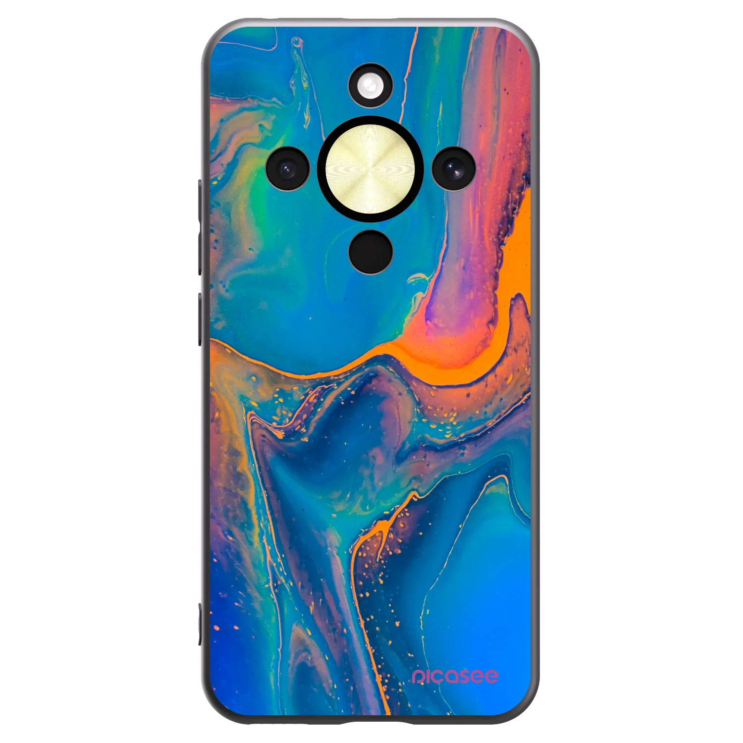 Picasee husă neagră din silicon pentru Honor Magic8 Lite 5G - Rainbow