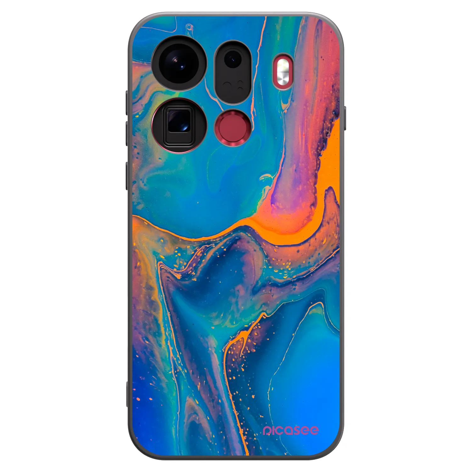 Picasee husă neagră din silicon pentru OPPO Find X9 Pro - Rainbow