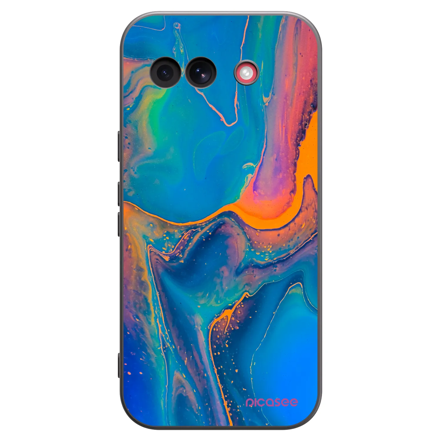 Picasee husă neagră din silicon pentru Google Pixel 10a - Rainbow