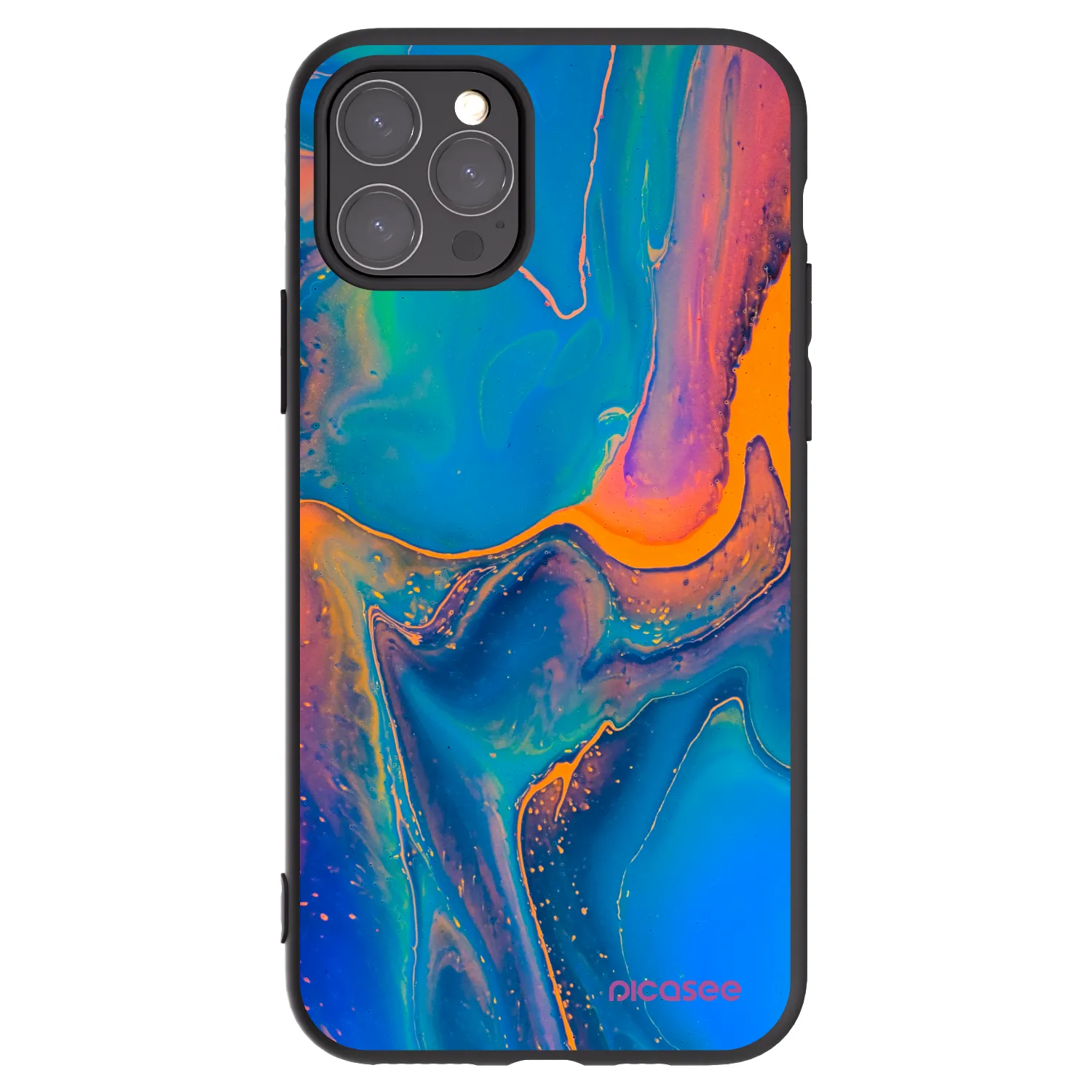 Picasee husă neagră din silicon pentru Apple iPhone 11 Pro - Rainbow