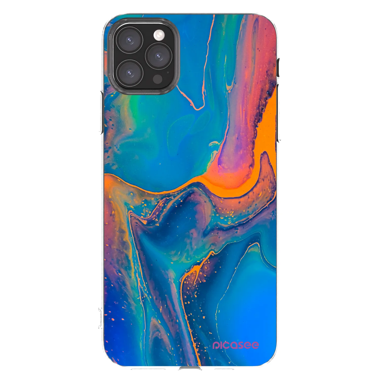 Picasee husă transparentă din silicon pentru Apple iPhone 11 Pro Max - Rainbow