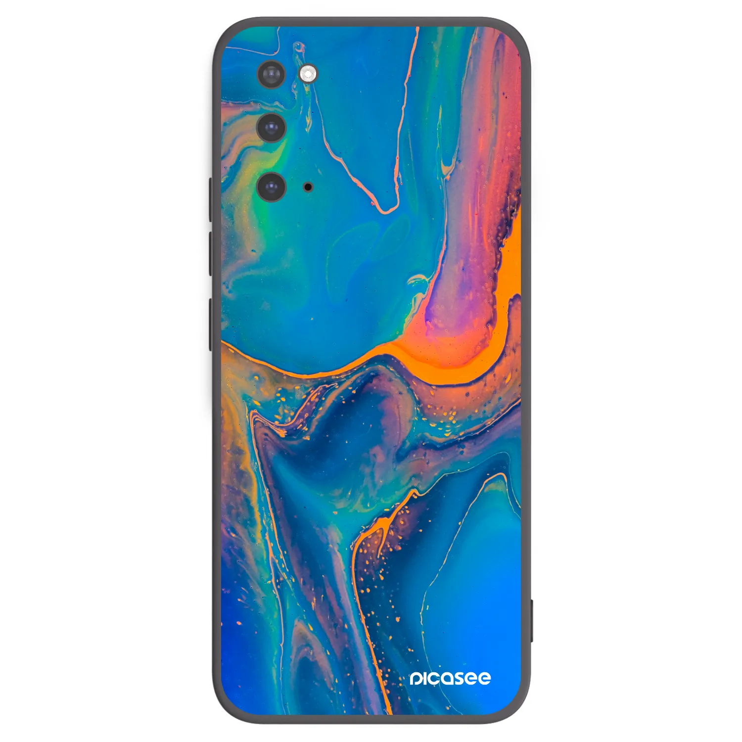 Picasee husă neagră din silicon pentru Samsung Galaxy S20 G980F - Rainbow