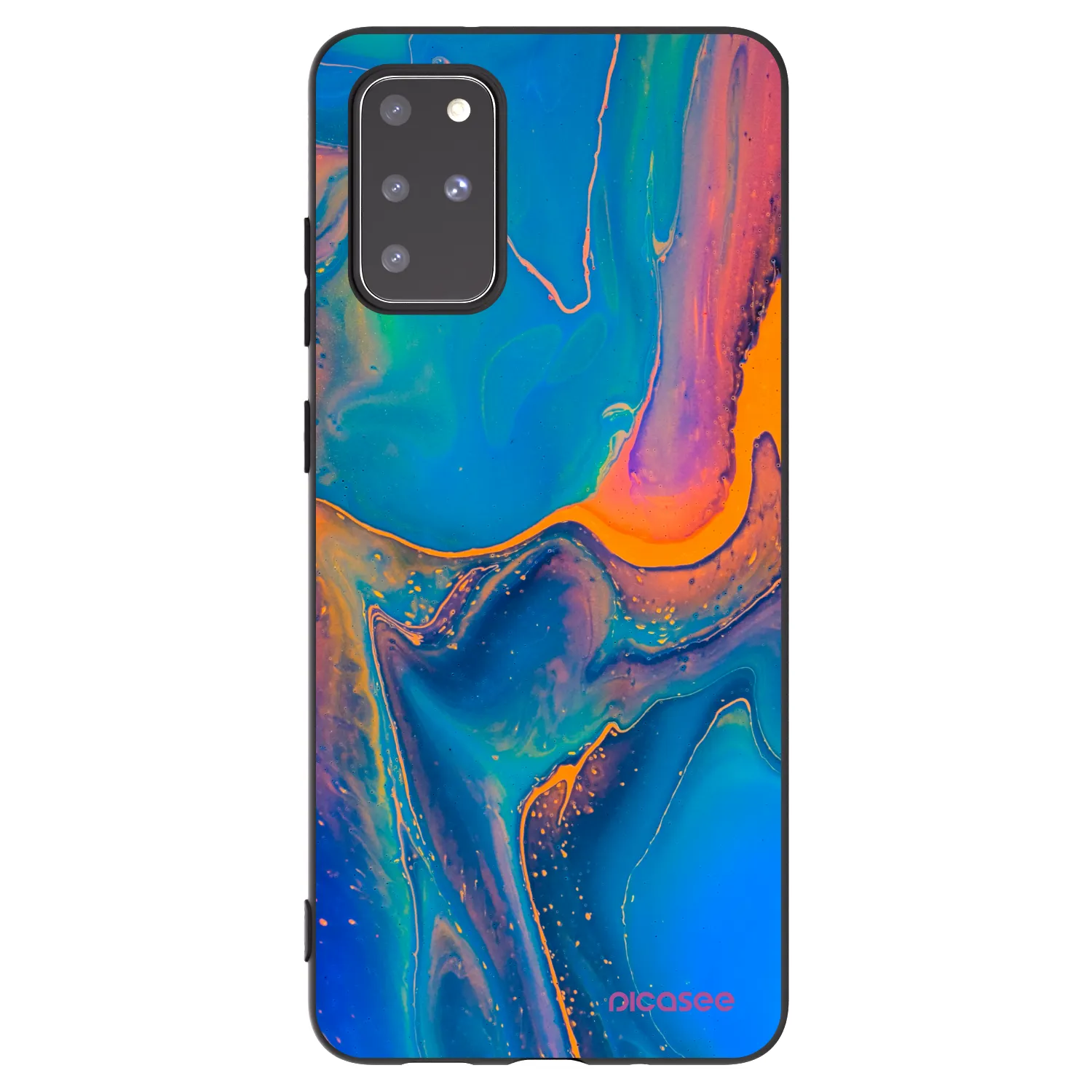 Picasee husă neagră din silicon pentru Samsung Galaxy S20+ G985F - Rainbow