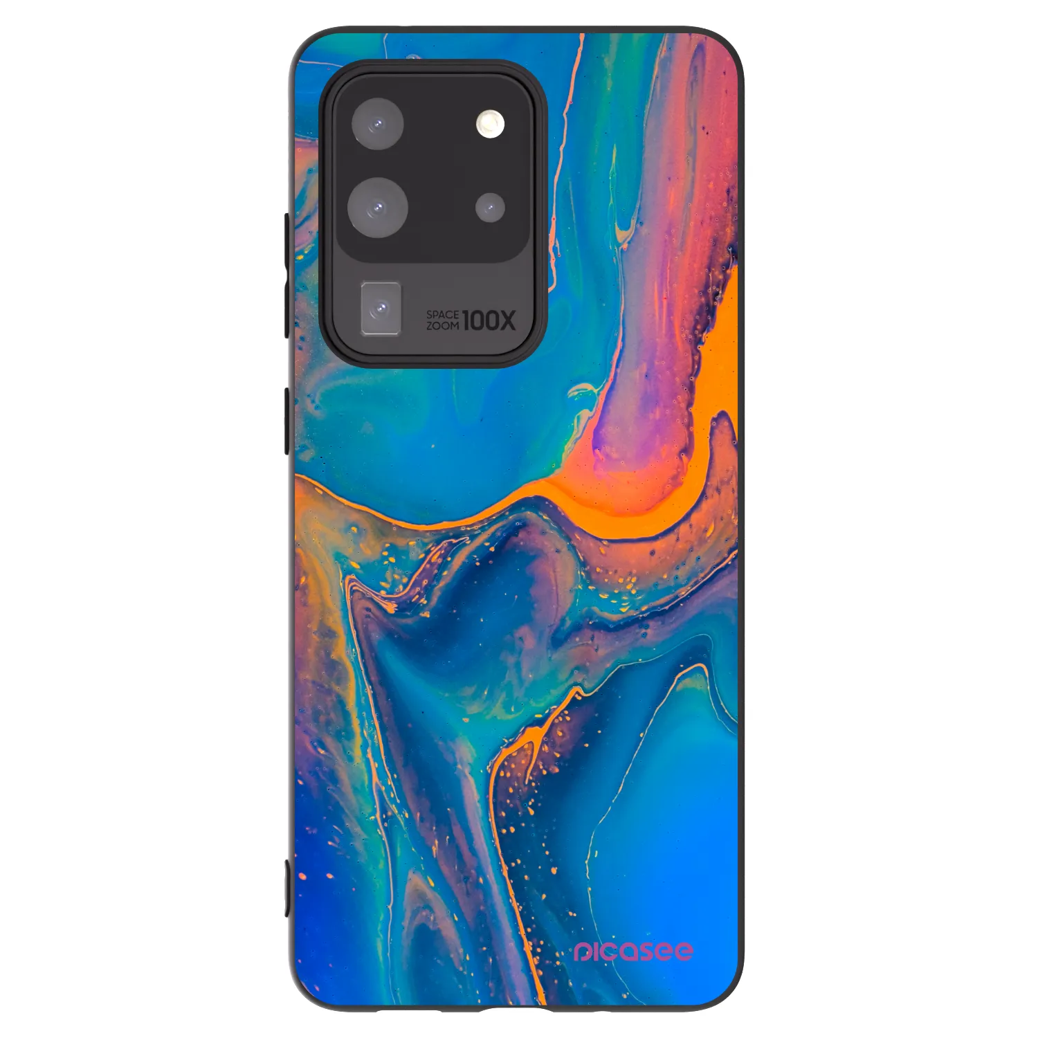 Picasee husă neagră din silicon pentru Samsung Galaxy S20 Ultra 5G G988F - Rainbow