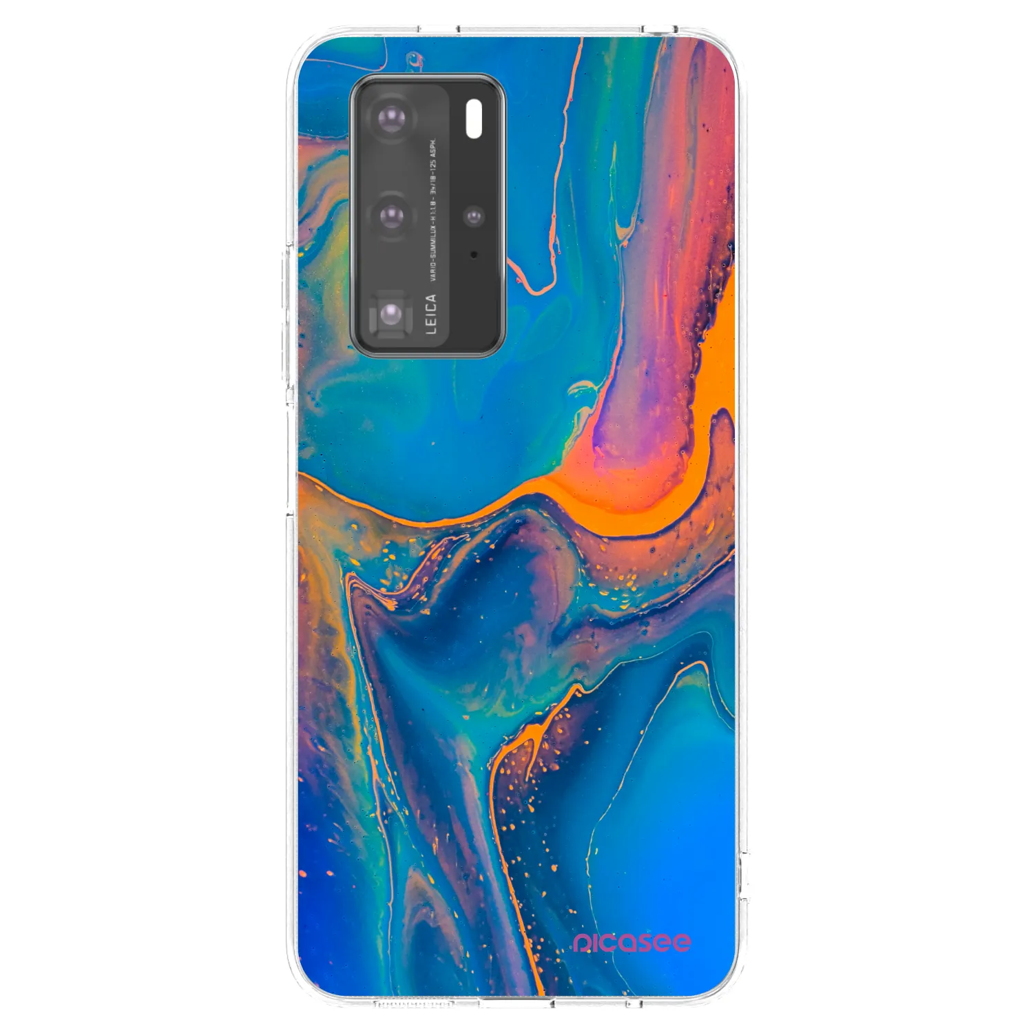 Picasee husă transparentă din silicon pentru Huawei P40 Pro - Rainbow