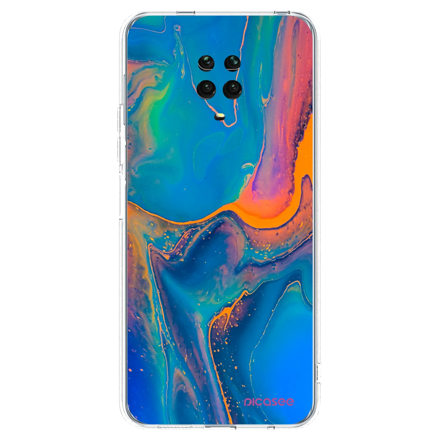 Picasee husă transparentă din silicon pentru Xiaomi Redmi Note 9 Pro - Rainbow