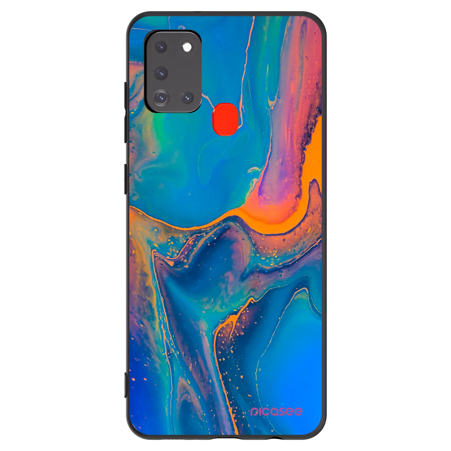 Picasee husă neagră din silicon pentru Samsung Galaxy A21s - Rainbow