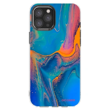 Picasee husă transparentă din silicon pentru Apple iPhone 12 Pro Max - Rainbow