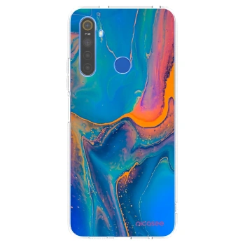 Picasee husă transparentă din silicon pentru Realme 5 - Rainbow