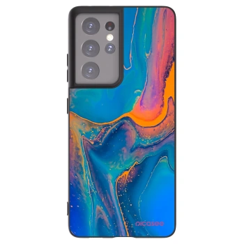 Picasee husă neagră din silicon pentru Samsung Galaxy S21 Ultra 5G G998B - Rainbow
