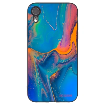 Picasee husă neagră din silicon pentru Apple iPhone XR - Rainbow