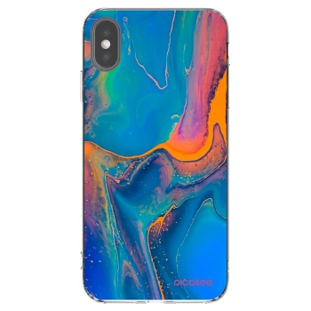 Picasee husă transparentă din silicon pentru Apple iPhone XS Max - Rainbow