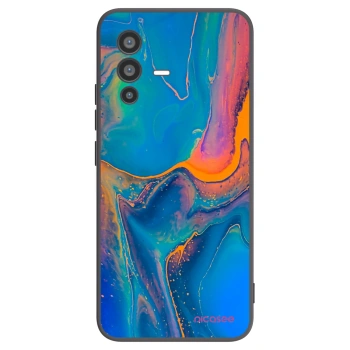 Picasee husă neagră din silicon pentru Vivo V23 5G - Rainbow