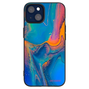 Picasee husă neagră din silicon pentru Apple iPhone 14 - Rainbow