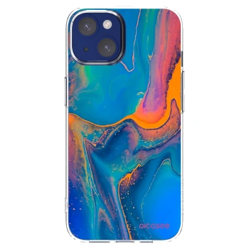 Picasee husă transparentă din silicon pentru Apple iPhone 14 - Rainbow